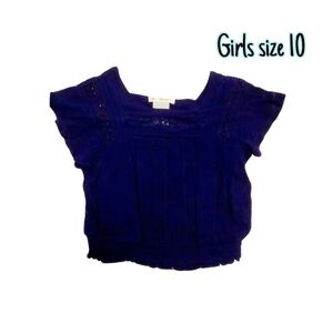 Love Squared Girls Short Sleeve Blouse, size 10